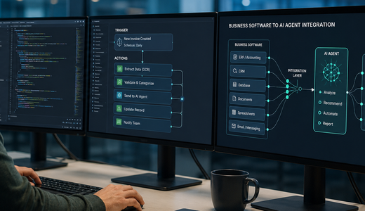 AI integration, automation workflows, and business software systems